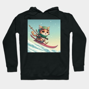 Cute Cat having fun in the Snow Hoodie